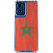 Morocco Flag Distressed Moto G Play 4G (2024) Clear Case